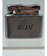 Vintage Kreisler Chrome Butane Cigarette Lighter Etched Engraved &#39;MOM&#39; U... - £12.09 GBP