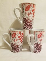 Lot 3 Starbucks Autumn Mugs Fall Orange Leaves 16 oz Cup Mugs EUC - $34.65