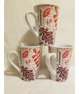 Lot 3 Starbucks Autumn Mugs Fall Orange Leaves 16 oz Cup Mugs EUC - £26.23 GBP