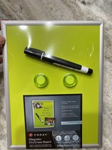 FORAY Green Magnetic Dry Erase Board - 8 1/2in x 11in Silver Frame New - $29.58