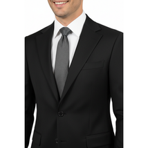 Men's Levent Serez Turkish Suit Super 160's Italian Wool 22289 Jet Black image 3