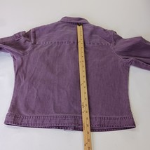 St. John’s Bay RN#93677 Women’s M Faded Purple Full Button Denim Jacket Pockets image 8