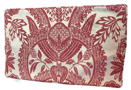 Pottery Barn Pillow Case Cover Red Floral Throw Accent Room Decor 16 x 26 - $24.99
