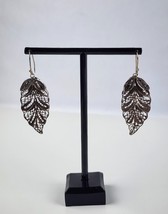 Sterling silver 925 NF Chapal Zenray Filagree Leaf Dangle Earrings Leaves - £31.54 GBP