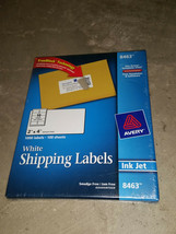 Avery White Shipping Labels 8463 InkJet 1000 labels/100/10 Sheet 2x4 5163  NOS - £19.97 GBP