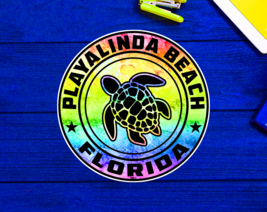 Playalinda Beach Florida Beach Sticker Decal 3&quot; Vinyl Sea Turtle - £4.09 GBP