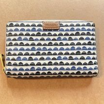 Fossil Emma RFID Wallet Zip Around 6” Black Blue White *Damaged - $5.00