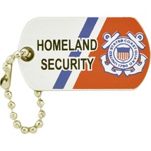 United States Coast Guard USCG Homeland Security Dog Tag Pin 1&quot; - £8.58 GBP