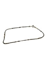 925 Sterling Silver Italy Braided Gold Bracelet Signed YGI Thin Lightweight - £14.68 GBP
