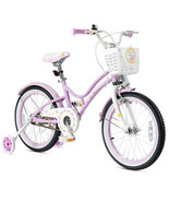 18 Inch Kids Adjustable Bike with Training Wheels-Purple - Color: Purple - €212,10 EUR
