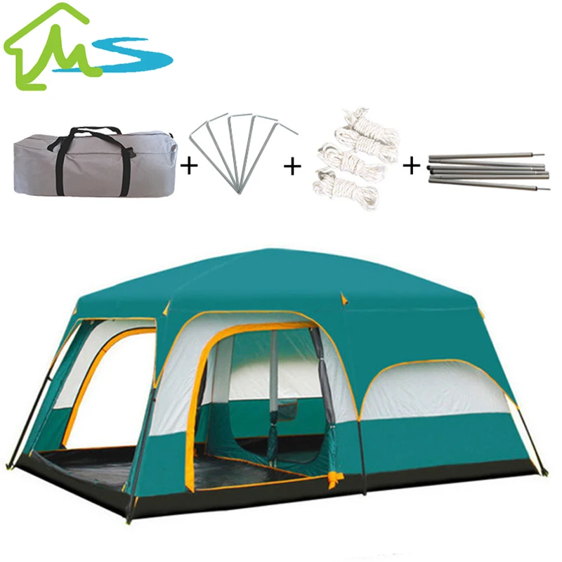 4-6 Person The Camel Outdoor Big Space Camping Tent Two Bedroom Tent Ult... - £185.37 GBP+