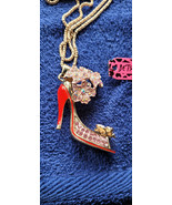 New Betsey Johnson Necklace High Heel Multicolor Dressy Collectible Deco... - £11.78 GBP