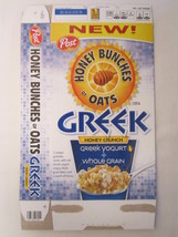 Empty POST Cereal Box HONEY BUNCHES OF OATS 2013 15.5 oz GREEK YOGURT [G... - $7.97
