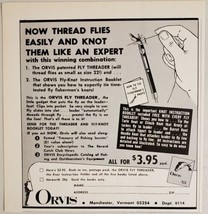 1968 Print Ad Orvis Fly Tying Threader for Fishing Manchester,Vermont - £9.50 GBP
