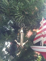 Chrome Admiralty Anchor Christmas Ornament 6&quot;&quot;  - $11.99