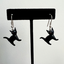 New!! Murano Glass Handcrafted Jewelry, Lovely Cat & 925 Sterling Silver Earring - $27.96