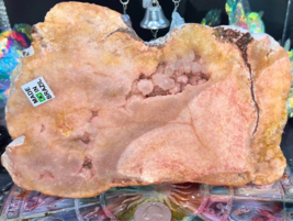 Gorgeous druzy Pink Amethyst cut base specimen 1.66lbs 182mm L x 119mm W... - $332.00