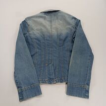 YMI RN#104369 Women's Blue Distressed Denim Jacket Pockets Size Medium image 2