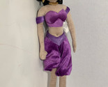 Disney Princess Jasmine plush doll purple outfit Aladdin 16&quot; stuffed toy - $9.89