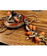 Sarah Coventry 1962 Bittersweet Faux Coral Leaf Sets - £35.39 GBP+