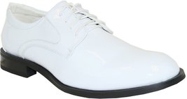 Bravo Tab Men Dress Shoes Formal Tuxedo White Patent Oxford Wrinkle Free  - $1,117.47 MXN+
