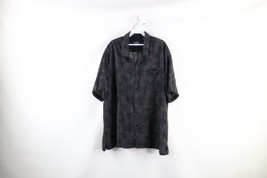 Nat Nast Luxury Originals Mens 2XL Silk Blend Palm Tree Hawaiian Button Shirt - £35.06 GBP