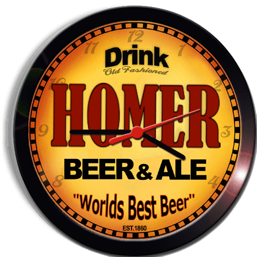 HOMER BEER and ALE BREWERY CERVEZA WALL CLOCK - $29.99