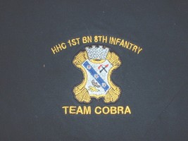 US Army HHC, 1st Battalion, 8th Infantry &quot;Team Cobra&quot; long sleeved shirt size Lg - £19.67 GBP