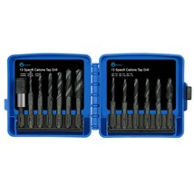 Drill Tap Set With Quick-Change Adapter Of 13Pcs, 6 Sae Sizes: 6-32Nc To - $37.95