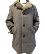 Vintage Pendleton 60s Gray Wool OverCoat Coat W Faux Fur Collar Mens 42 (Large) - $3,144.00 MXN