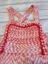 VTG Quilted Baby/Baby Doll Summer Tank/Dress Red/White Button Closure Open Back  - £10.15 GBP