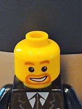 LEGO Minifigure Head Yellow Male Light Brown Beard Smile - £1.48 GBP