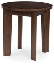 Korestone 2 - Dark Brown - Round End Table - $134.00