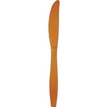 Pumpkin Spice Heavy Duty Plastic Knives 24 Per Pack Tableware Party Decorations - £8.34 GBP