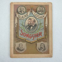 Antique 1884 James Blaine Logan Songster Political Campaign Music Song Book RARE - £78.35 GBP