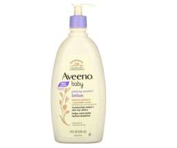 Aveeno, Baby, Calming Comfort Lotion, Lavender &amp; Vanilla, 18 fl oz (532 ml) - £24.69 GBP