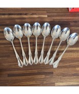 Oneida Oneidacraft Deluxe CHATEAU Stainless Flatware 8 OVAL SOUP SPOONS     - $24.49