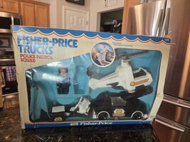 Vintage Fisher Price Trucks 1981 Husky Police Patrol Squad #332 DAMAGED BOX - $149.95