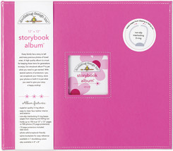 Doodlebug Storybook D-Ring Album 12&quot;X12&quot;-Bubble Gum - £33.57 GBP