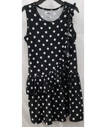 Wonder Nation Girls Asymmetric Ruffle Dress, Black/White Dots Size L/G(1... - $327.17 MXN