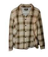 Noble Outfitters Womens XL Shacket Brown Plaid Fleece Sherpa Fleece Line... - $40.63 CAD