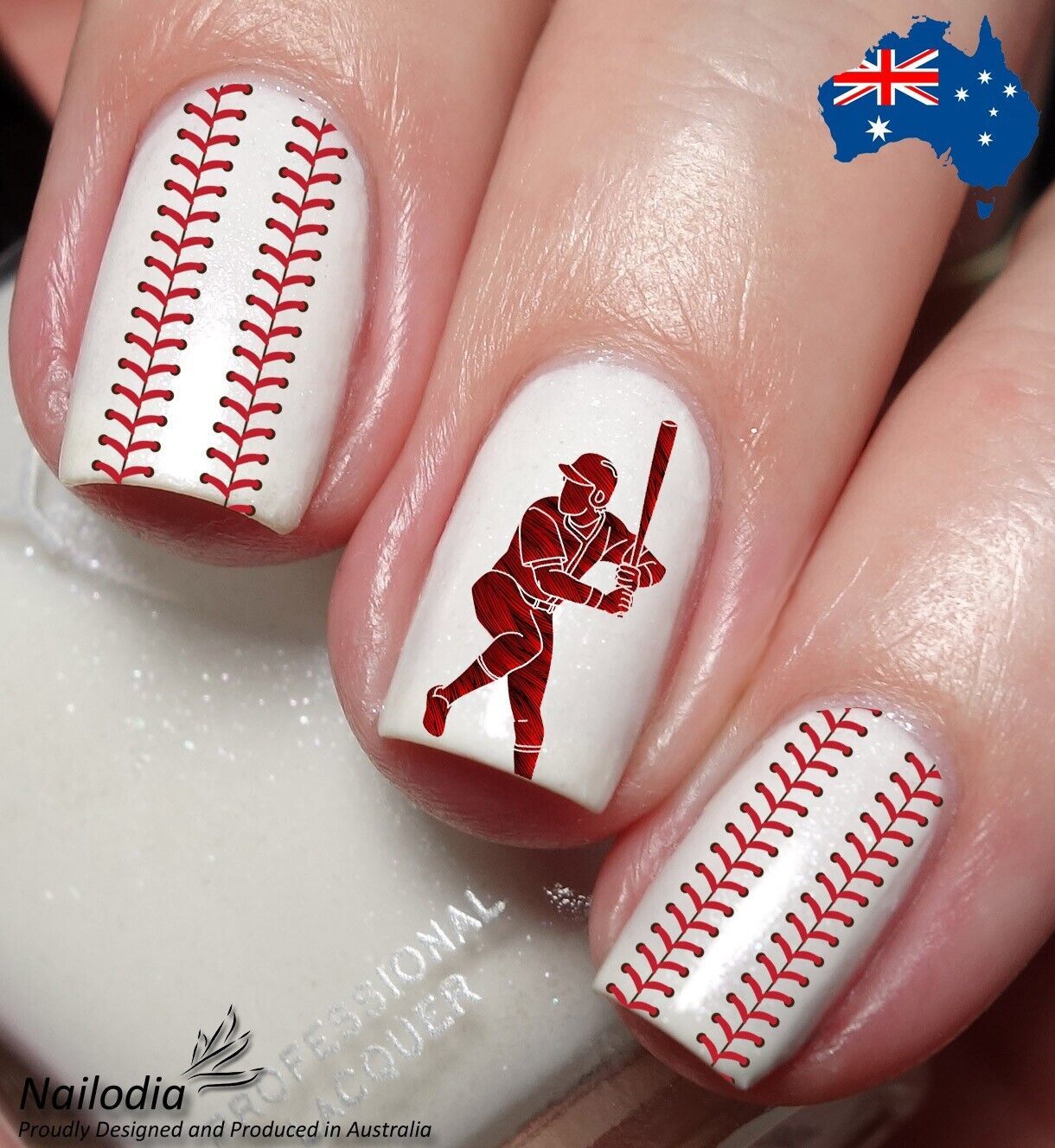 Baseball Lovers Nail Art Decal Sticker Water Transfer Slider