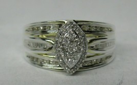 0 .25 Ct. Diamond Engagement Wedding Ring 14k White Gold Finish Silver - £119.34 GBP