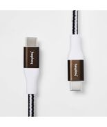 Heyday USB-C to USB-C Braided Cable 10ft Gunmetal Nylon Universal - €10,27 EUR Heyday USB-C to USB-C Braided Cable 10ft Gunmetal Nylon Universal - €10,27 EUR