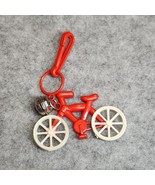 Vintage 1980s Plastic Bell Charm Clip RED Bicycle Charm For 80s Charm Ne... - $20.46 CAD