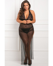 Rene Rofe All Out 2 pc Gown Set Black 1X/2X - £26.99 GBP