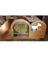 Welby German Brass Humpback Mantle Clock Key Papers Antique Art Deco 1930s - €104,23 EUR