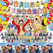 Cartoon Anime Themed Party Decorations, Birthday Party Supplies,Including Banner - £25.80 GBP