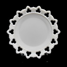 Vintage Kemple Milk Glass Serving Plate Dish Reticulated Edge Lace Edge ... - $17.99