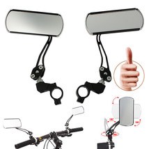 1 Couple Bicycle Bike Cycling Handlebar Rear View Rearview Mirror Rectangle&amp;Base - £25.35 GBP